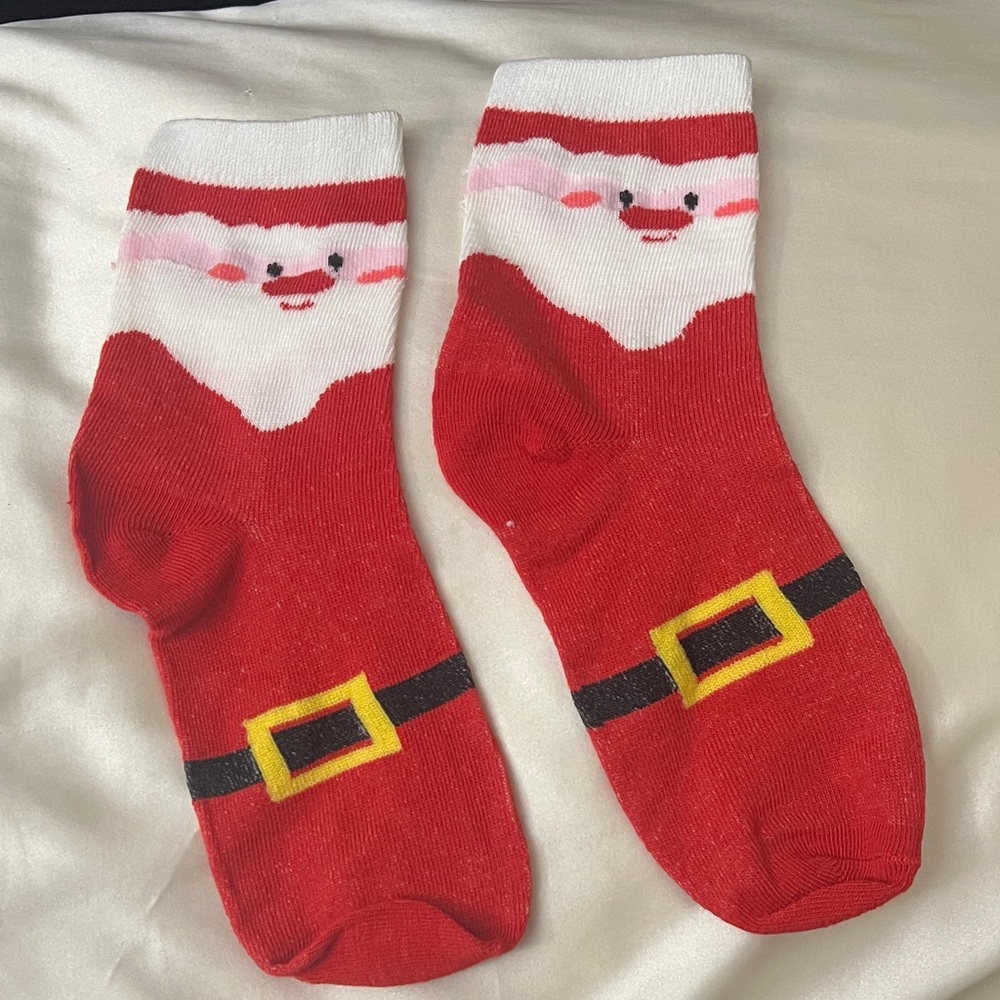 Christmas Silly Festive Santa Claus Red Socks Stocking Stuffer